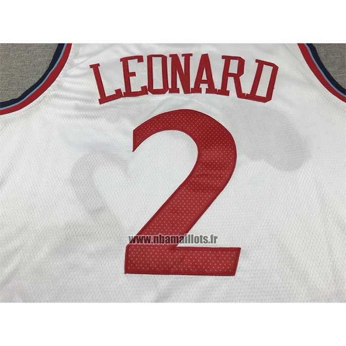 Maillot Los Angeles Clippers Kawhi Leonard NO 2 Association 2024-25 Blanc